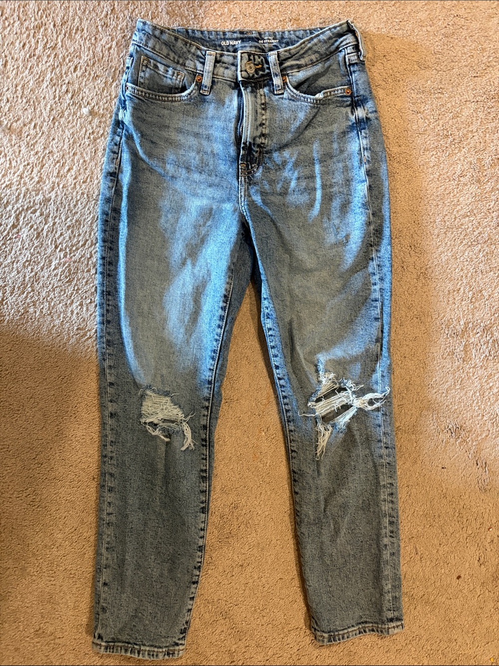 Old Navy Light Blue Ripped Boyfriend Jeans